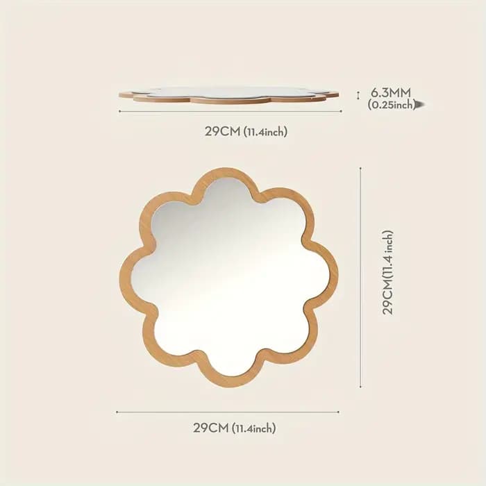 Miroir mural créatif en bois acrylique Double couche