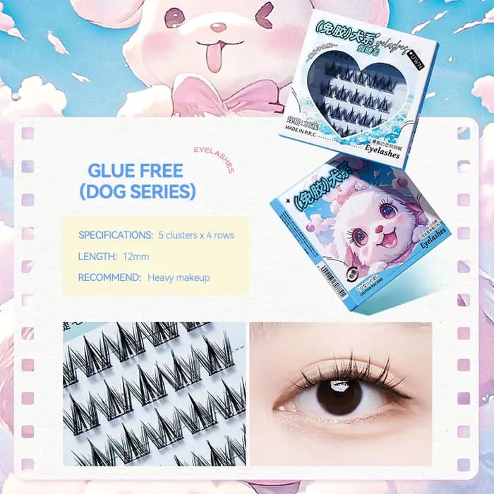 Faux cils sans colle – Série animale