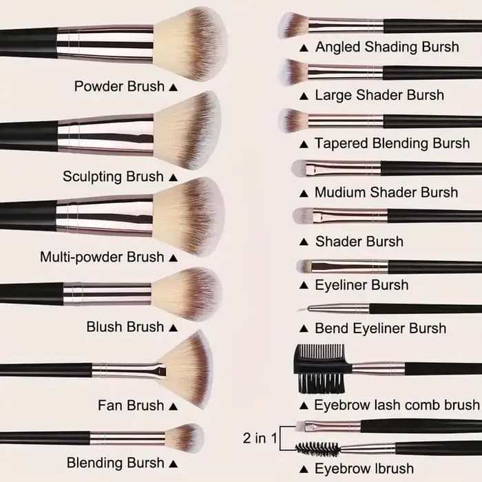 Ensemble de pinceaux de maquillage doux et moelleux, pour fard à paupières, fond de teint, correcteu
