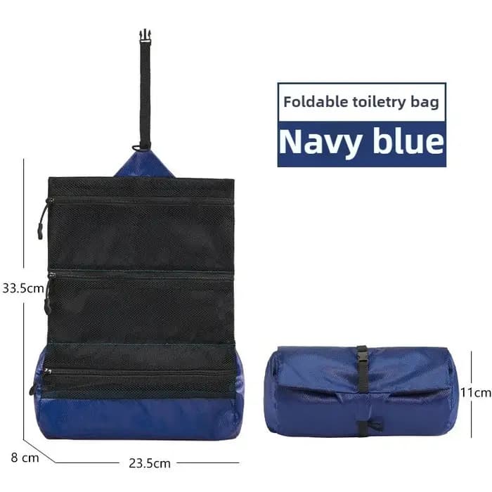 Trousse de toilette de voyage multifonctionnelle pour hommes: organisateur Compact pliable et étanche