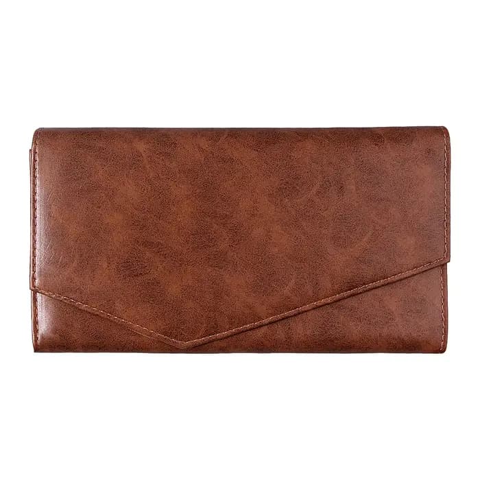 Pochette à pinceaux de maquillage en PU marron avec boucle magnétique, organiseur anti-poussière et
