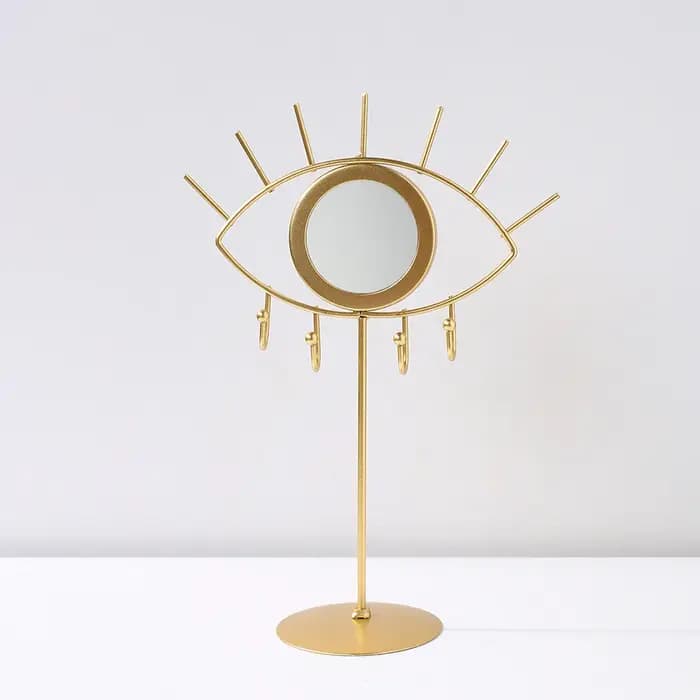 Miroir de Table à yeux dorés, miroirs de maquillage Boho, décoration de maison, salon, chambre à coucher, cosmétique, Dressing, miroir de Table, mauvais œil