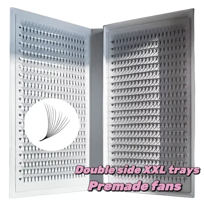 Gérmédia escalPBT Hybrid Pro Made Volume Eyelash Fan, 40Line, 2D-14D Mixed, 1600, Tige pointue, Raci