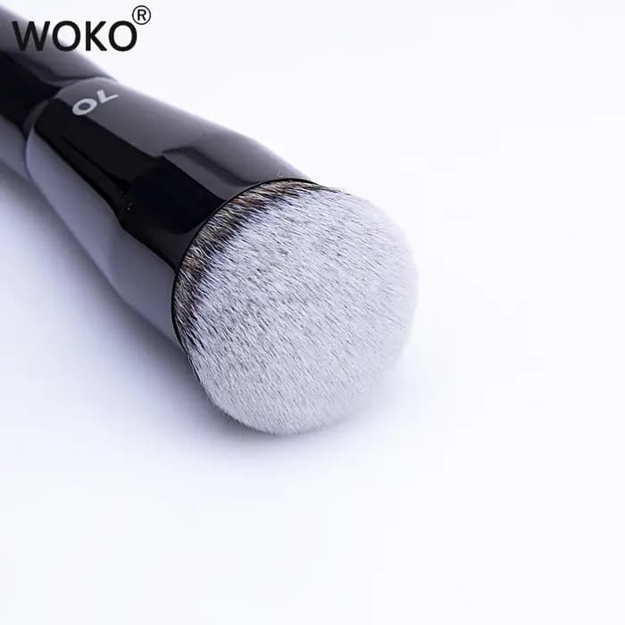 Pinceaux de maquillage pour fond de teint à dessus plat, cheveux synthétiques à angle plat, fond de