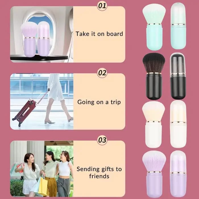 Pinceau de maquillage rétractable