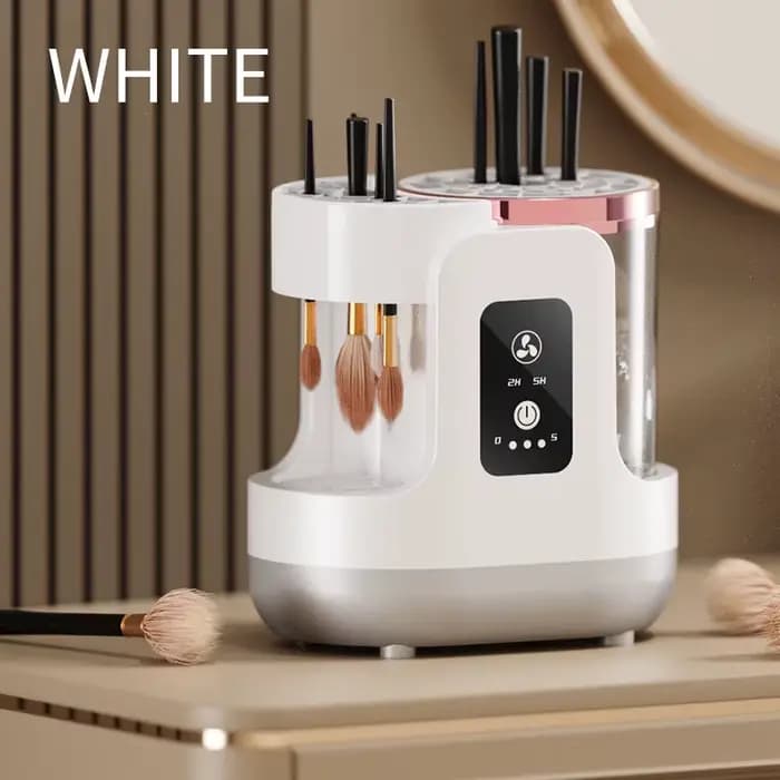 Machine de nettoyage de pinceaux de maquillage électrique 3 en 1, sécheuse de pinceaux de maquillage