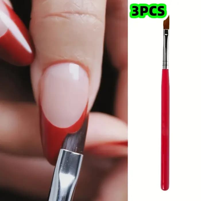 Ensemble de 3 pinceaux pour manucure française