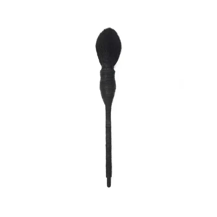 Pinceaux de maquillage plats en rotin et laine de chèvre
