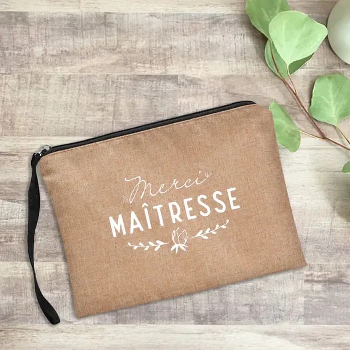Trousse de maquillage avec fermeture éclair pour femme