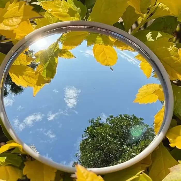 Mini miroir rond pour selfie de voyage