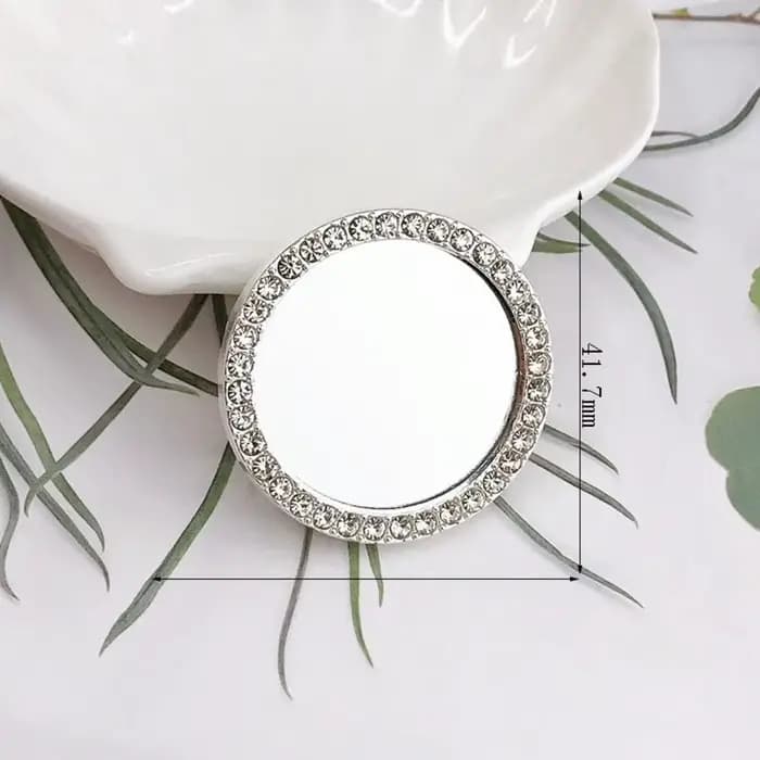 Miroir de maquillage réflecteur métallique, accessoire Compact pour beauté, cosmétique romantique