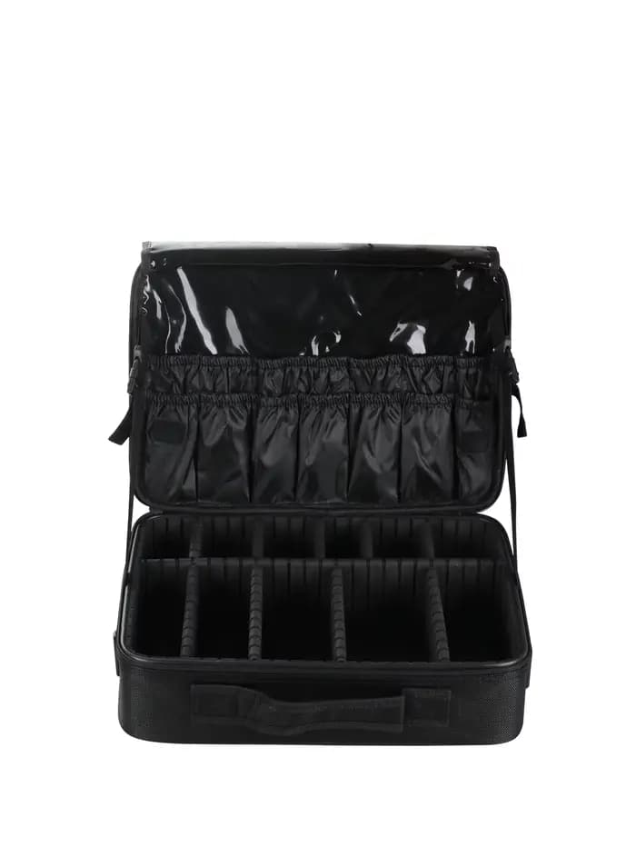 Trousse de maquillage professionnelle en cuir imperméable, trousse de maquillage, trousse d'artiste