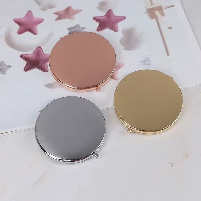 Miroir de Poche Pliable en Alliage Vintage pour Maquillage