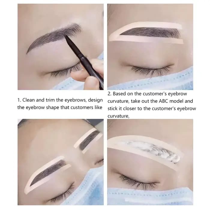Pochoir de conception de sourcils jetable, teinte de sourcils, autocollant auxiliaire d'aérographe p