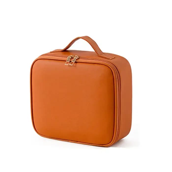 Trousse de maquillage portable grande capacité avec lumière LED et miroir