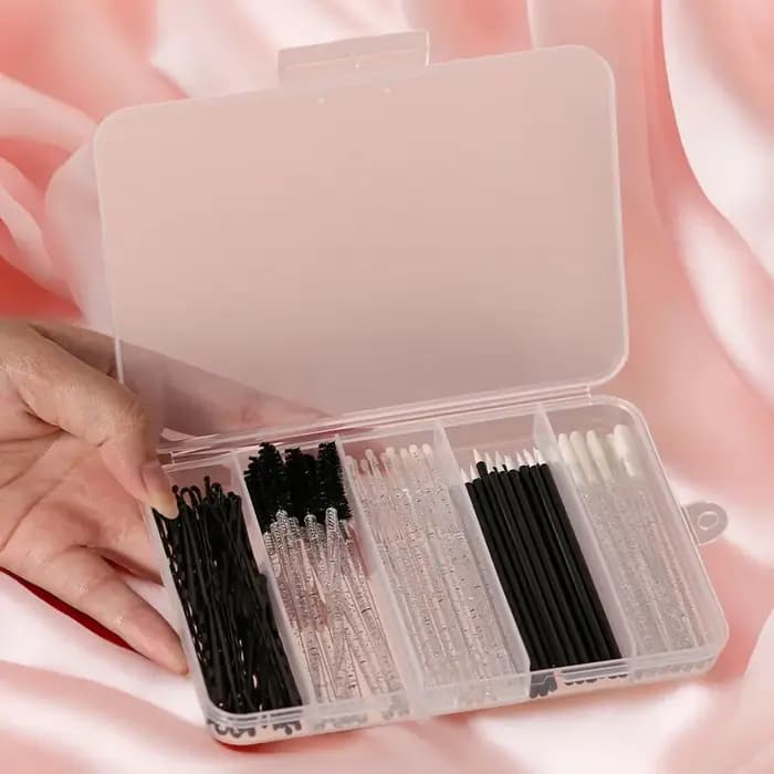 80 pièces ensemble de pinceaux de maquillage professionnel boîte sourcils cils lèvres brosses épingle à cheveux Micro