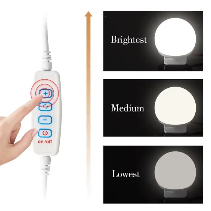 Miroir de maquillage ampoule LED lumières de vanité USB 12V salle de bain coiffeuse éclairage Dimmable LED vanité lumière pour miroir lumière