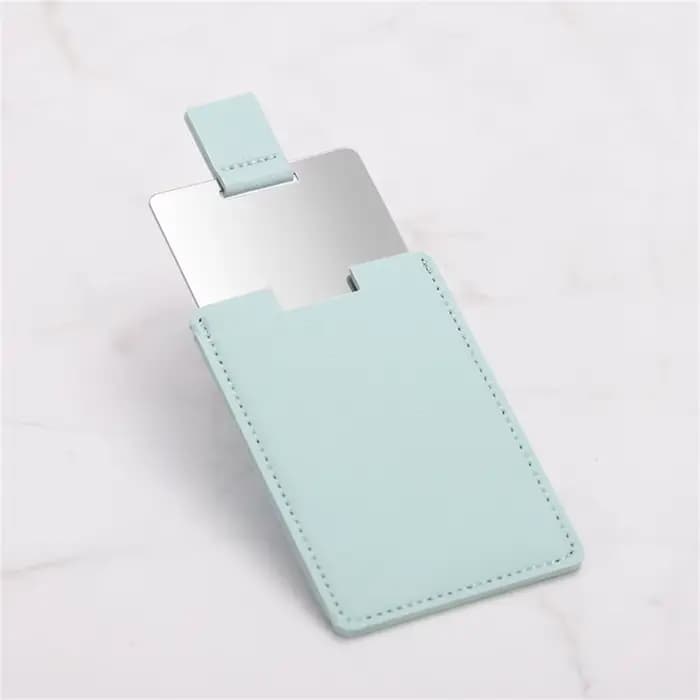 Mini miroir compact en acier inoxydable