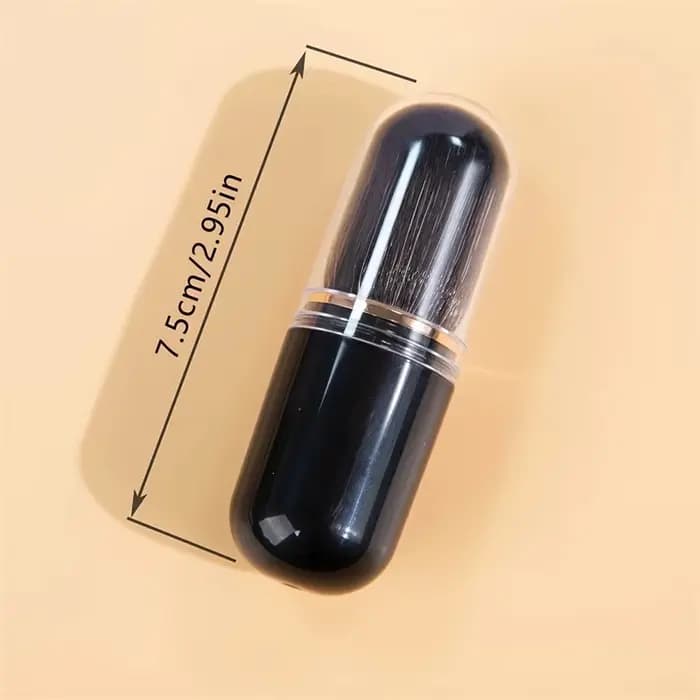 Pinceau Kabuki rétractable pinceaux de maquillage de voyage mignon en forme de Capsule Portable poudre fond de teint