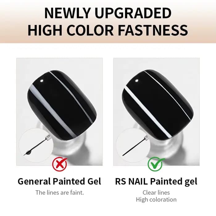 RS NAIL 5g peinture Gel vernis à ongles noir blanc peinture à ongles Art Gel ligne fleur dessin Gel