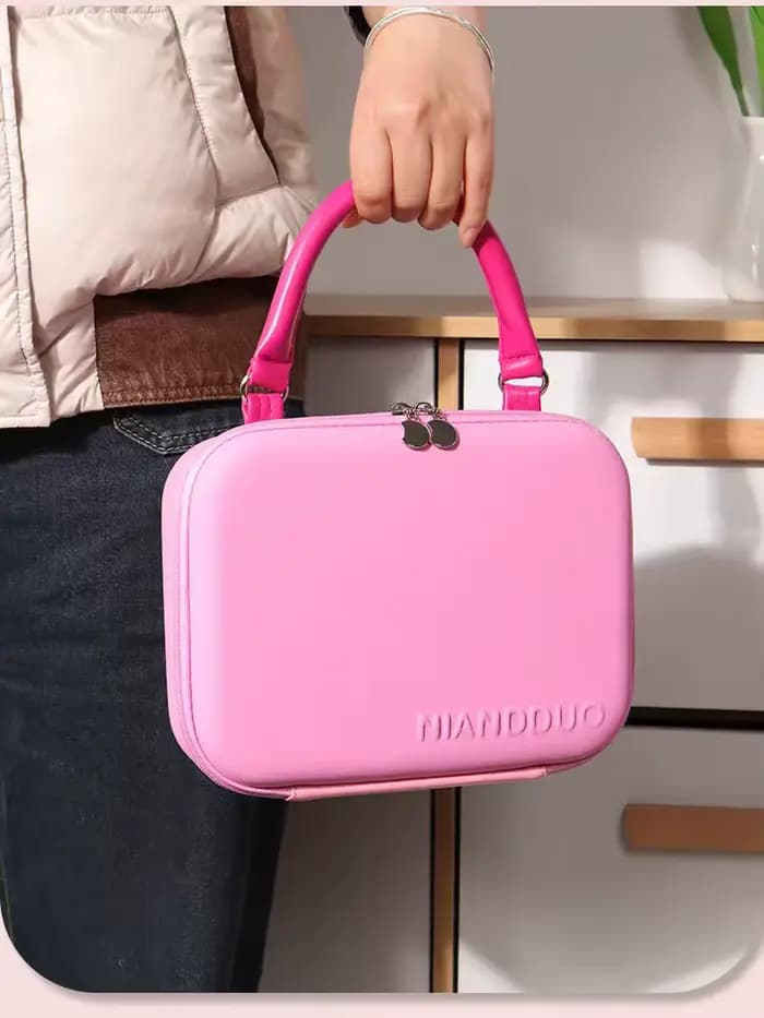 Sac à cosmétiques EVA Macaron, pochette de maquillage portable, organisateur étanche à fermeture éclair pour voyage, voyage d'affaires, usage domestique, rangement