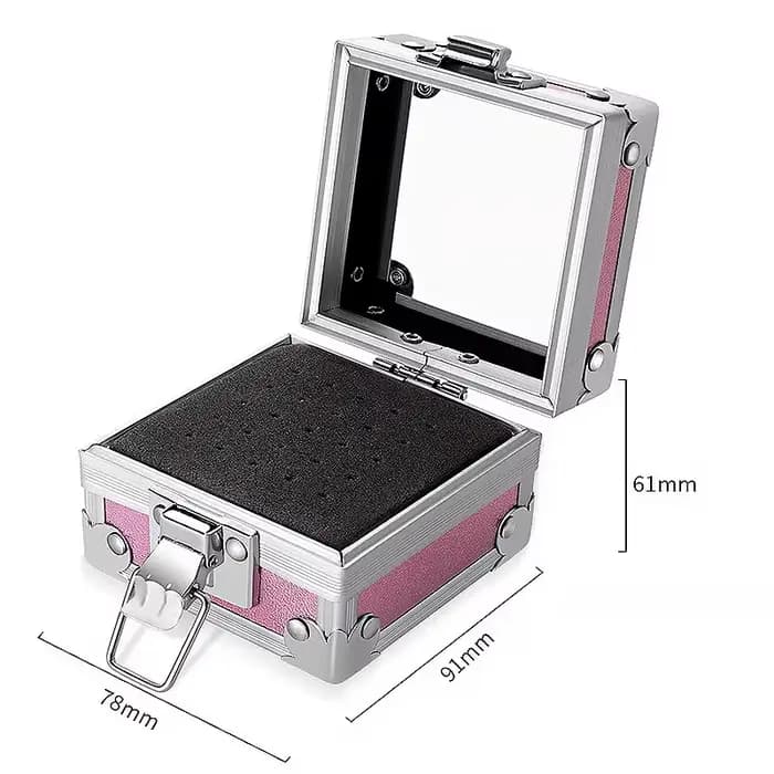 Boîte de support de foret à ongles professionnel, 1 pièce, avec 25 trous, présentoir en aluminium, b