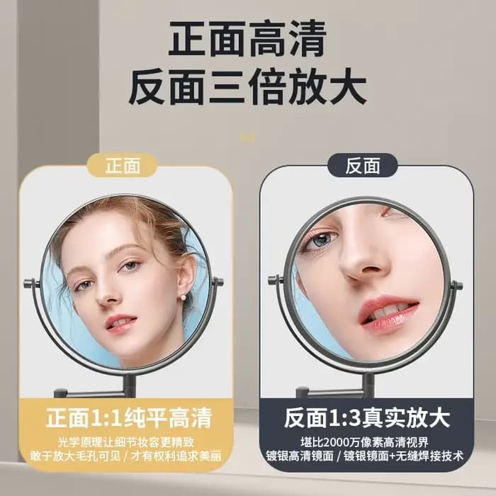 Miroir de maquillage mural pour salle de bains