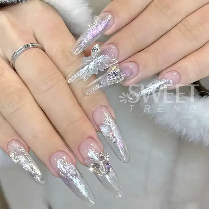 6 grilles brillant Bling boue solide ongles Pigment cristal aurore opale frottant la poussière Chrom