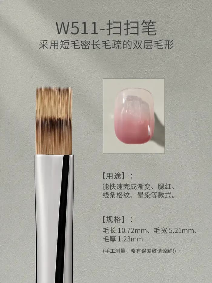 MR NAIL – ensemble de pinceaux professionnels pour Nail Art