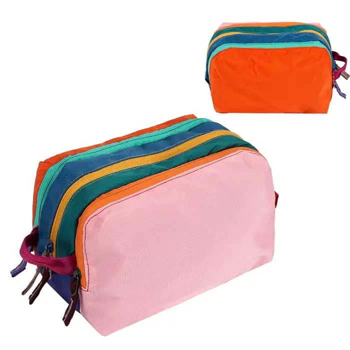 Trousse de Toilette Multi-Compartiments Couleur Dopamine, Organisateur de Voyage à Compartiments Sup