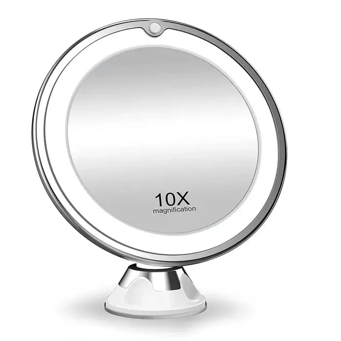 Miroir de Maquillage Rotatif à 360 ° avec Lumière LED