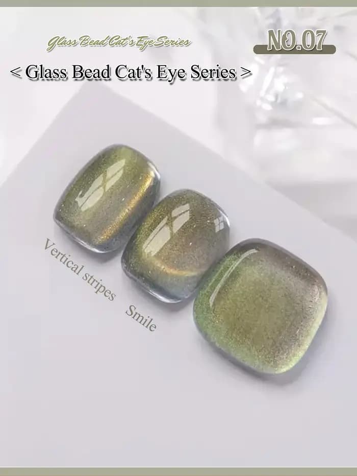 1-12 pièces TC été bleu perle de verre oeil de chat Gel vernis à ongles Flash blanc Spar couleur nue aimant Nail Art