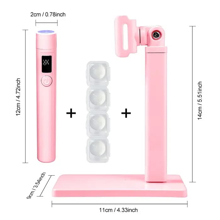Lampe LED UV Portable pour ongles et Base de Support de lumière LED Rechargeable
