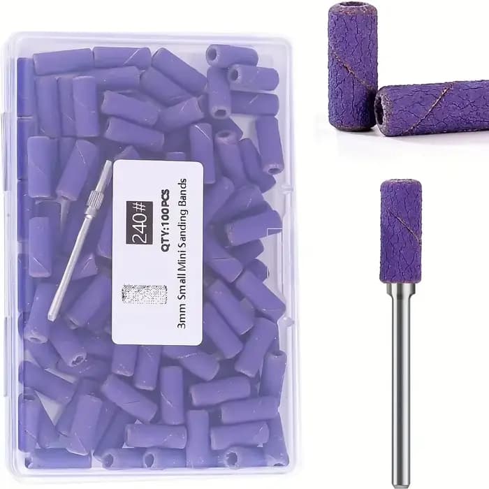 Bandes de ponçage professionnelles pour perceuse à ongles, 100 pièces, forets à ongles non parfumés