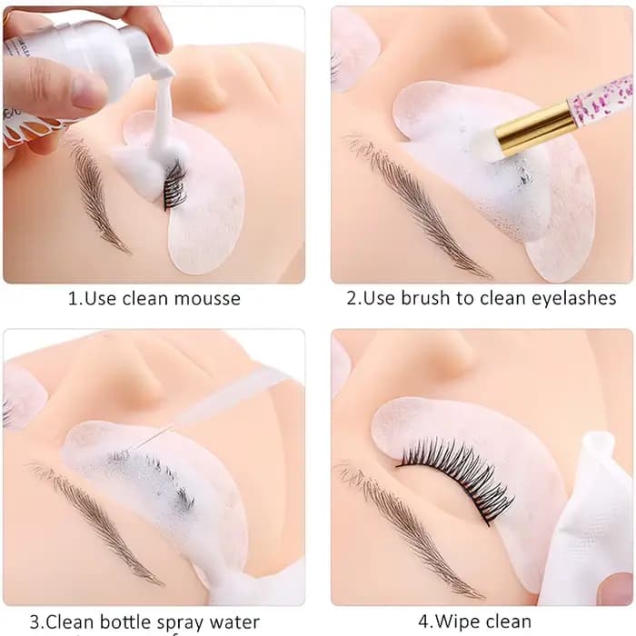Brosse de nettoyage des cils, 2 pièces, shampoing, dissolvant de pores du nez, points noirs, brosse