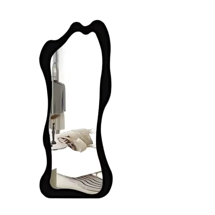 Miroir de maquillage esthétique Design Art nordique noir