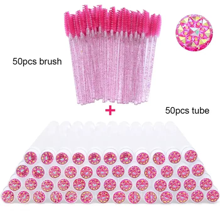 Tubes de brosse à cils avec baguettes de Mascara en cristal