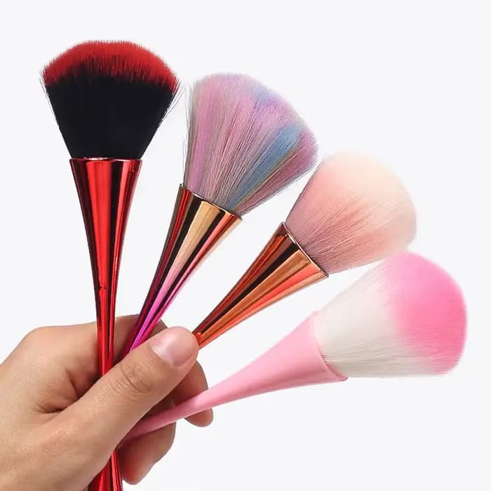 1 pinceau cosmétique, pinceau à poudre libre, pinceau illuminateur surdimensionné, pinceau à blush, pinceau à poils doux, houppette de fixation de maquillage, outils de beauté