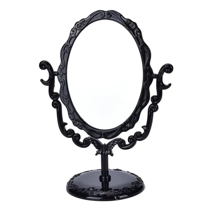 Miroir de maquillage rotatif haute définition avec support en forme de rose, style européen, pour bu