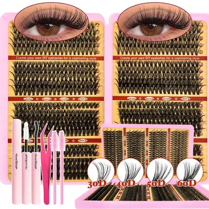 Kit d'extension de cils moelleux