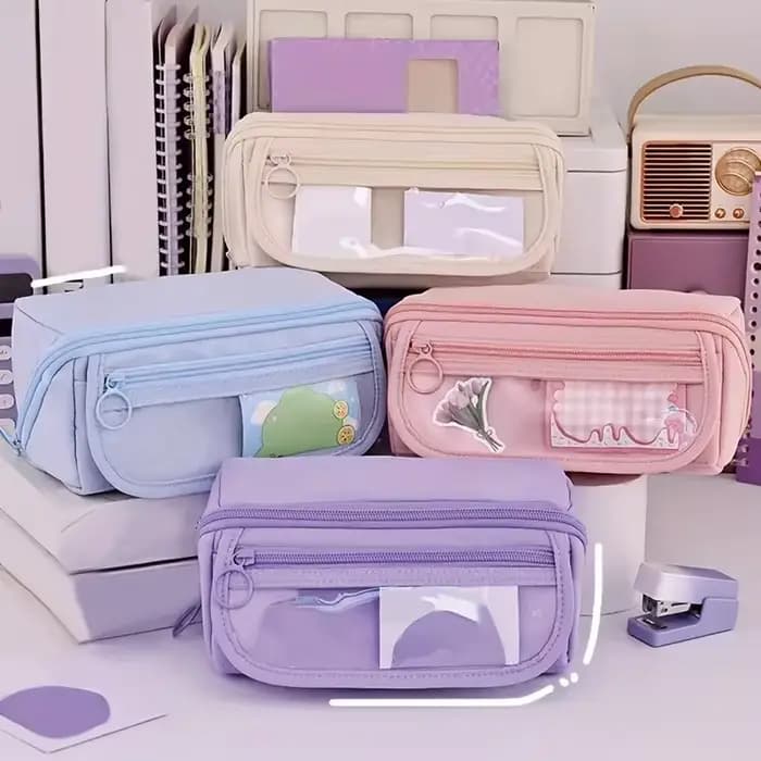 Trousse à crayons grande capacité - Organiseur de bureau multi-compartiments pour fournitures scolaires