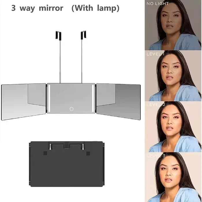 Miroir 3 voies avec LED