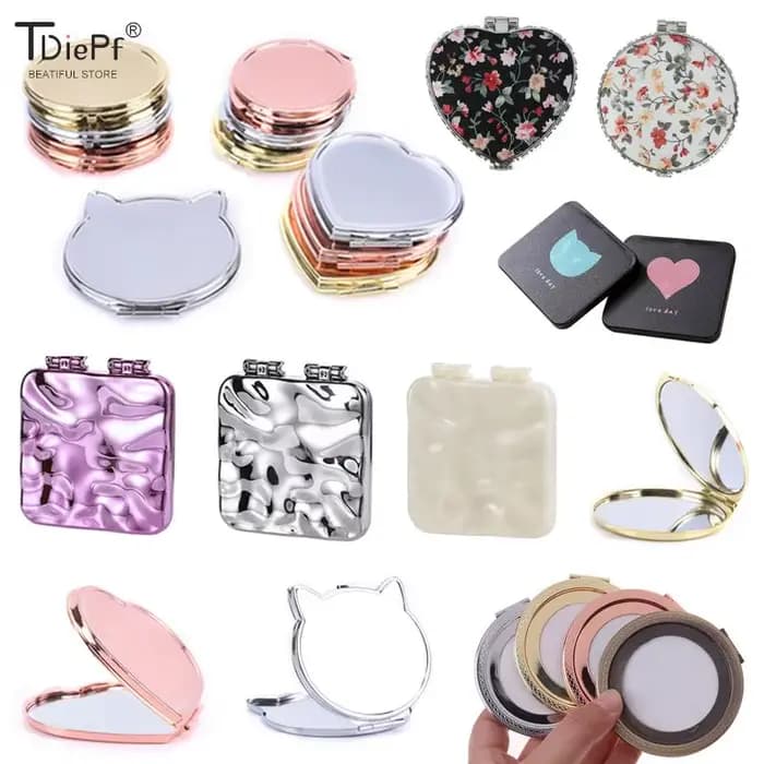Mini Miroir de Maquillage Carré Pliable