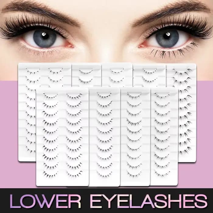 VIPUDA cils inférieurs 5/10 paires yeux coréens naturels Manga cils inférieurs grappe bande transpar