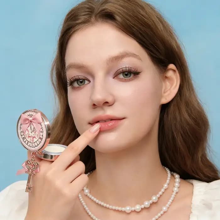 Flower Knows Bunny Garden Lip Cream and Lip Balm Adorable Vintage Pocket Watch Compact Nourishing Oi