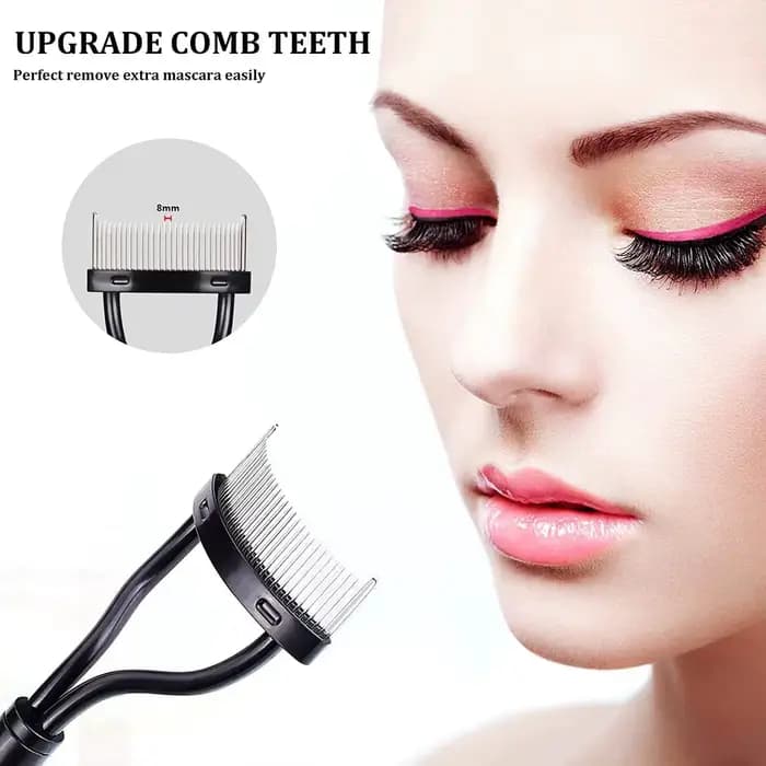Séparateur de cils dents métalliques recourbe-cils droit maquillage de beauté brosse à cils en acier