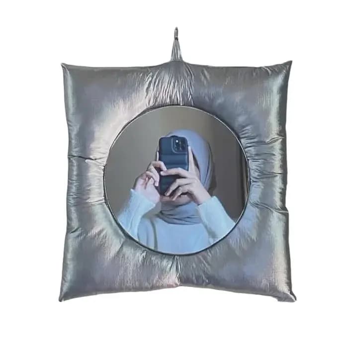 Nouveau Style INS oreiller miroir créatif carré mural salle de bain