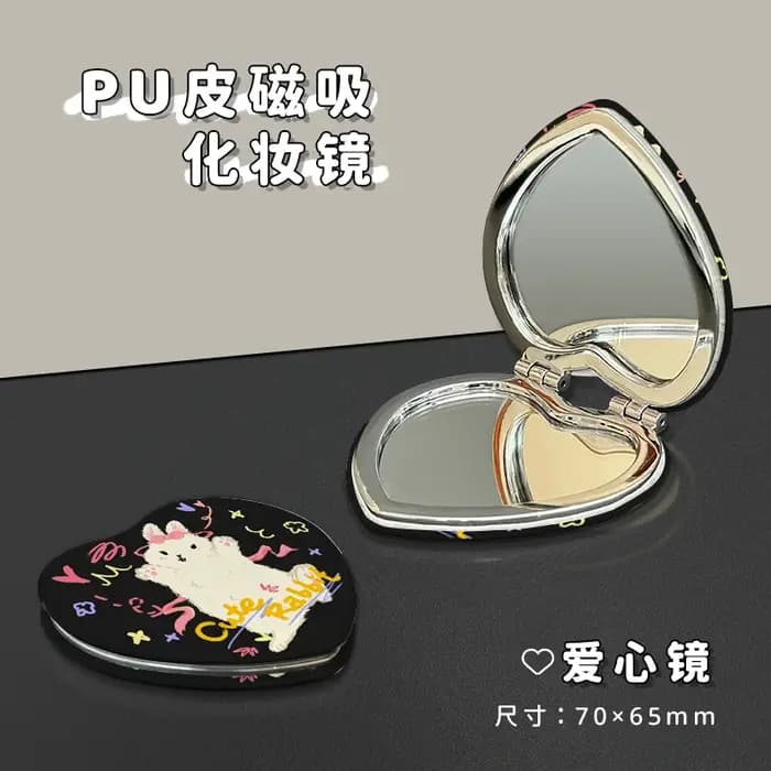 Couverture moderne miroirs maquillage coeur noir Design esthétique miroir Kawaii Cool créatif Espejos Decorativos décoration de la maison