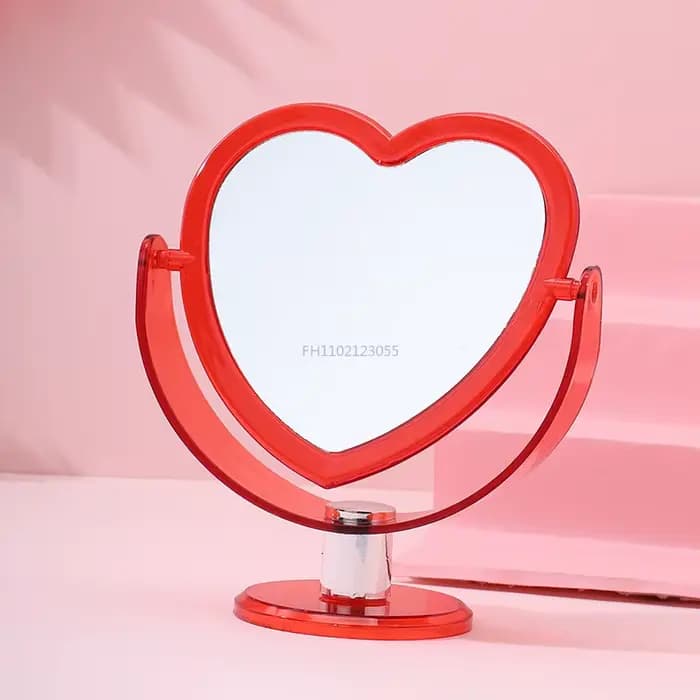 Miroir Cosmétique en Forme de Cœur de Style Coréen