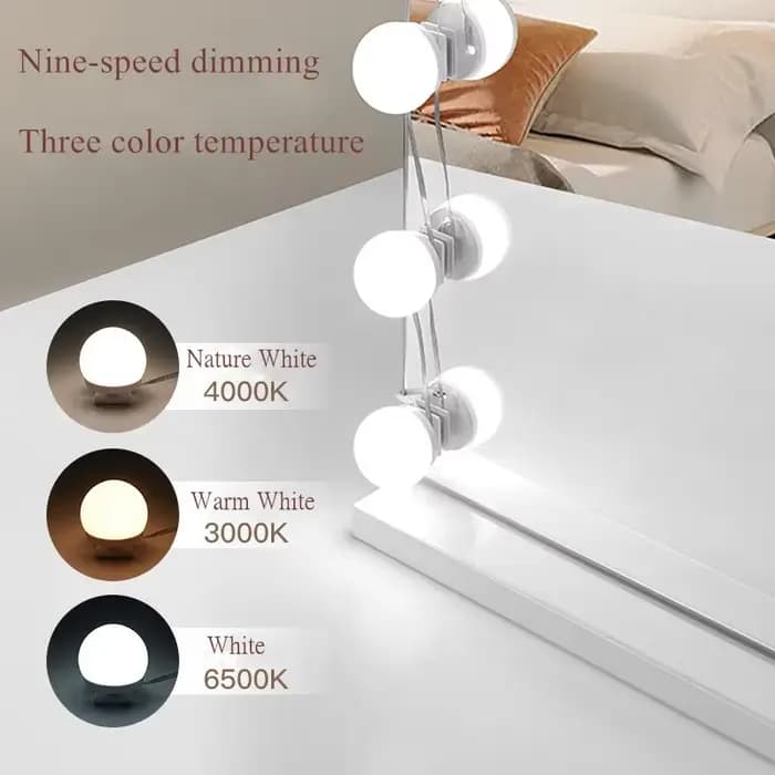 Miroir de maquillage ampoule LED lumières de vanité USB 12V salle de bain coiffeuse éclairage Dimmable LED vanité lumière pour miroir lumière